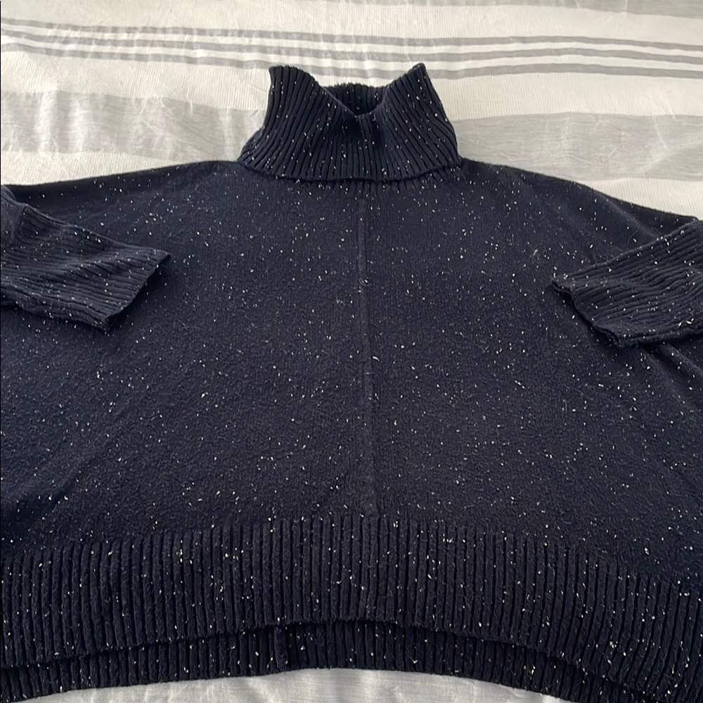 LOFT Speckled Cowl Neck Sweater